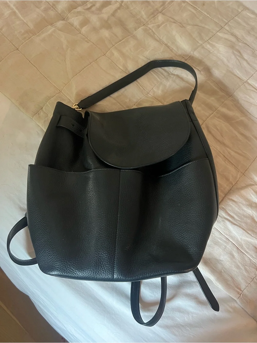 cuyana leather backpack 16" Laptop This backpack is handcrafted in a woman Leather Backpack Cuyana Leather Goods